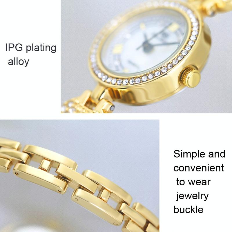 Diamond-Inlaid Women Chain Watch - Elegant Accessory