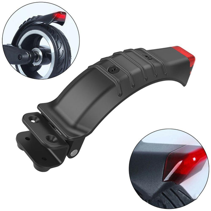 Carbon Fiber Rear Fender With Led Tail Light For Electric Scooters - 5 / 5.5 / 6.5 Inch