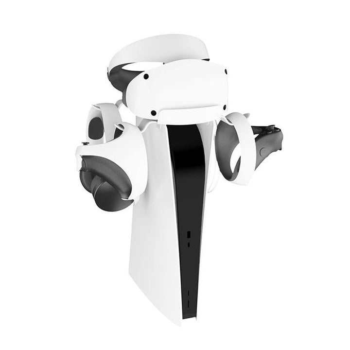 Ps5 / Psvr2 Headphone Storage Bracket With Charging Cable And Indicator Light - White