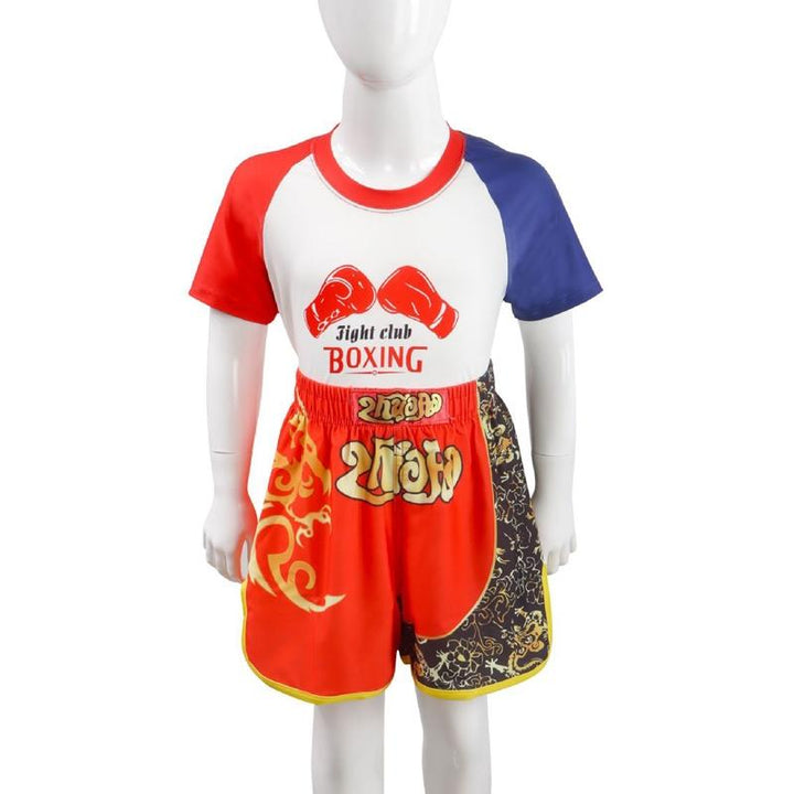 Kids Boxing Set - Sparring Shorts And Tights - Bright Green