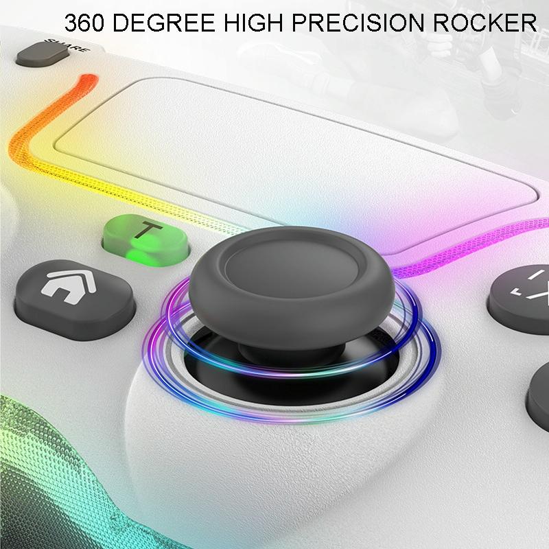 Wireless Bluetooth Grip For Ps4 With Dazzling Colour Light