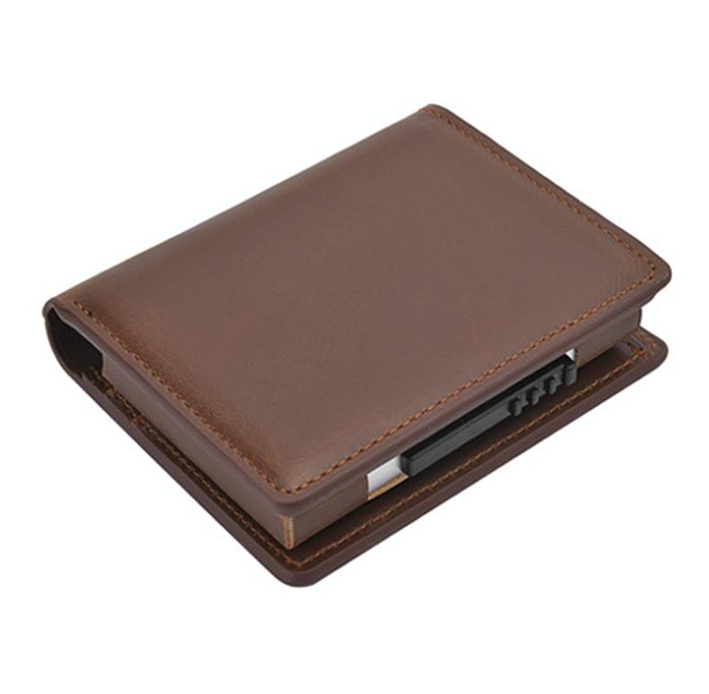 Rfid Blocking Short Wallet With Automatic Pop Up