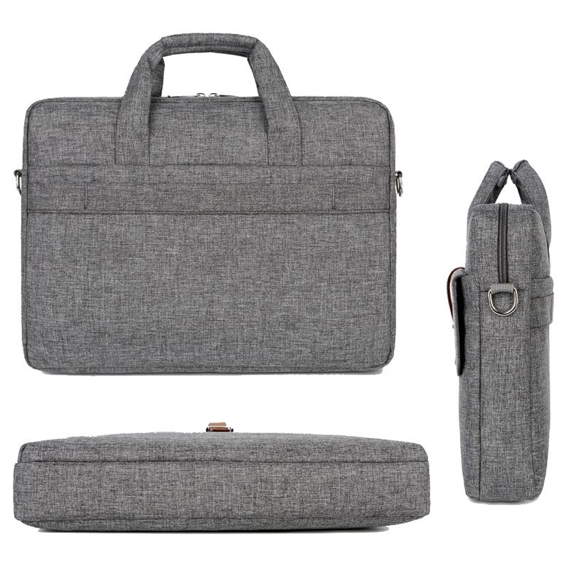 15-15.6 Inch Multifunctional Laptop Bag - Durable Gray Shoulder / Handheld