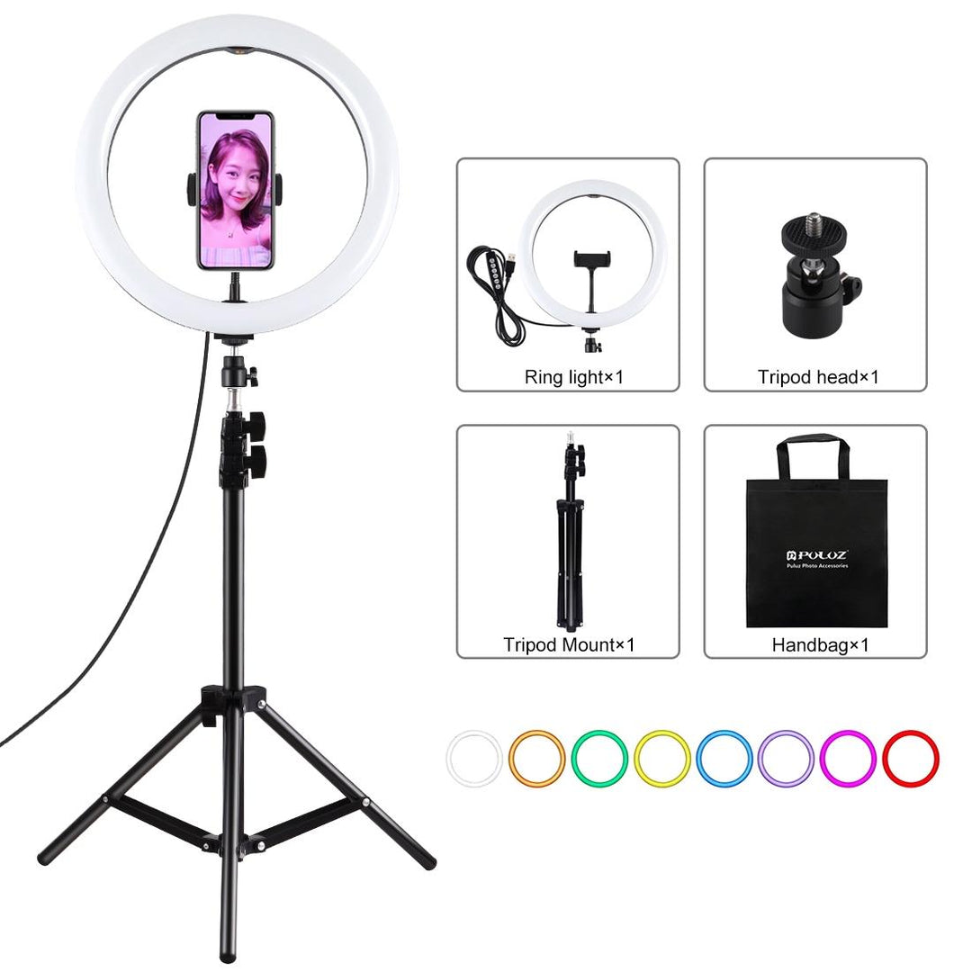 11.8 Led Ring Light Kit With Tripod And Phone Clamp