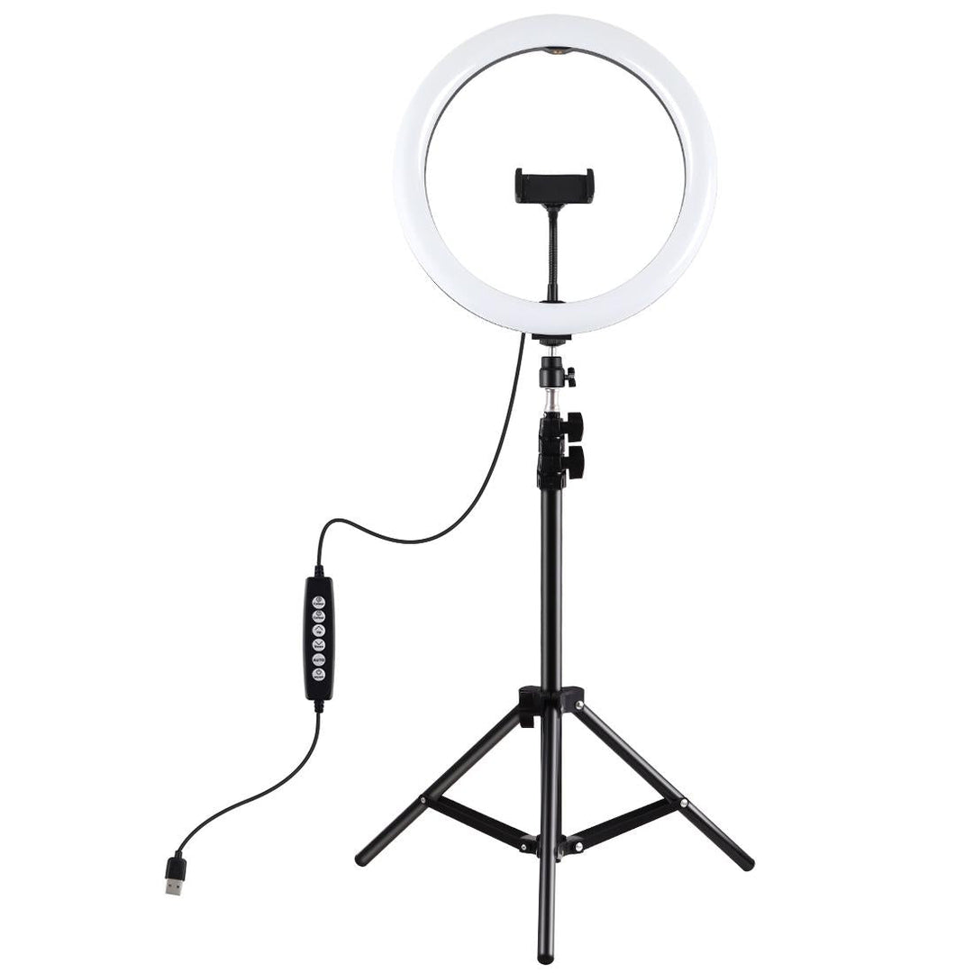 11.8 Led Ring Light Kit With Tripod And Phone Clamp