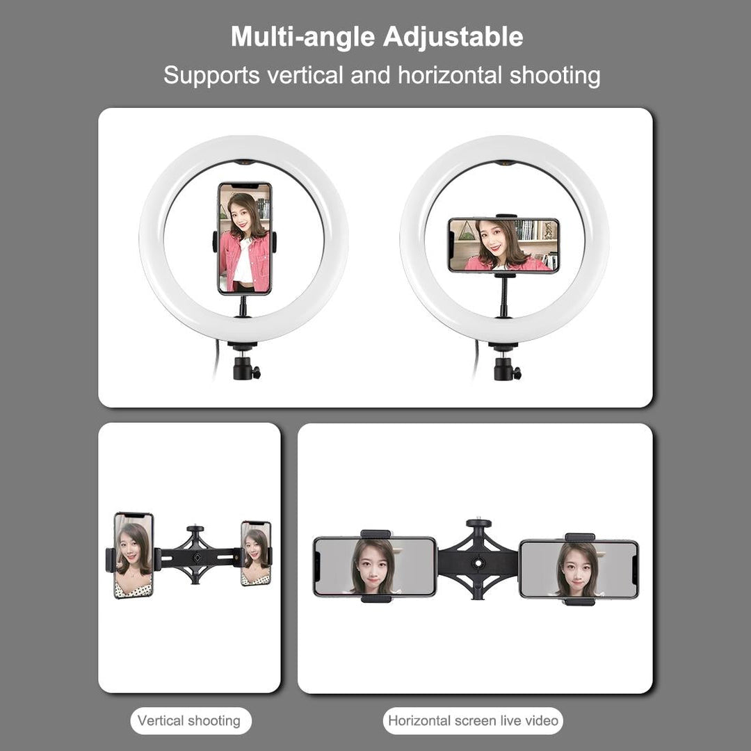 10.2 Dual Phone Tripod With Usb Ring Light & Remote