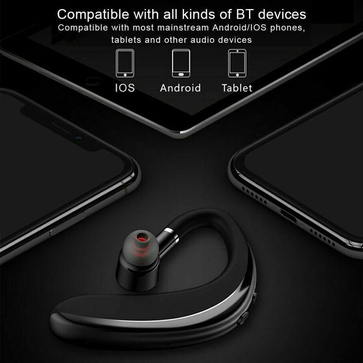 Wireless Business Sports Bluetooth Earphones - Fast Charging Bluetooth 5.0 - Black