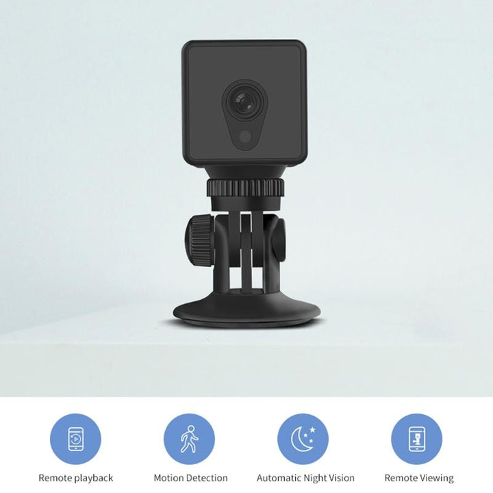 1080P Wifi Action Camera With Wide-Angle Recording - Black