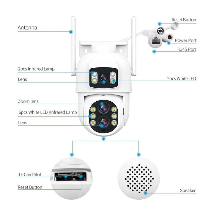 10X Optical Zoom Wifi Camera With Motion Detection