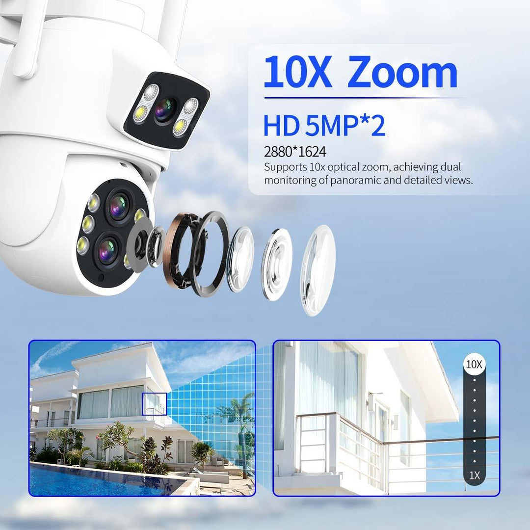 10X Optical Zoom Wifi Camera With Motion Detection