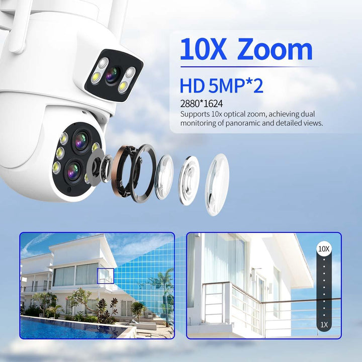 10X Optical Zoom Wifi Camera With Motion Detection