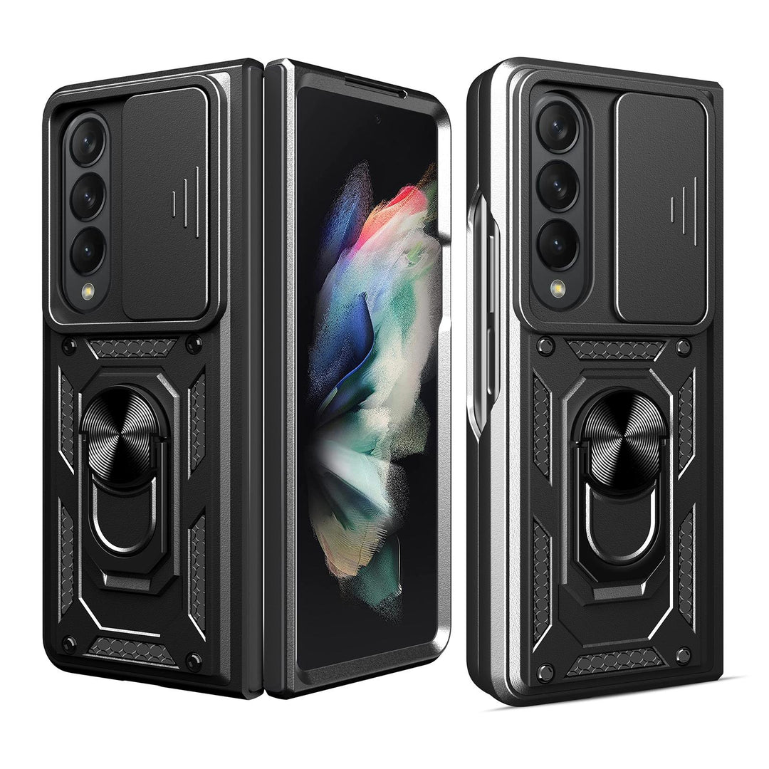 Samsung Galaxy Z Fold 4 Tpu Pc Case With Sliding Camera Cover - Green