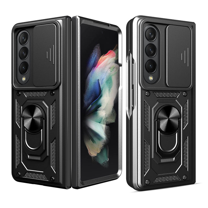 Samsung Galaxy Z Fold 4 Tpu Pc Case With Sliding Camera Cover - Green