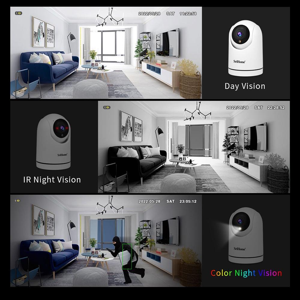 1080P Hd Ai Wifi Pan-Tilt Camera - 2.0Mp