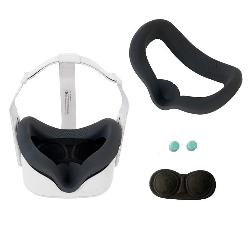 Silicone Vr Eye Mask Lens Cover Set For Oculus Quest 2