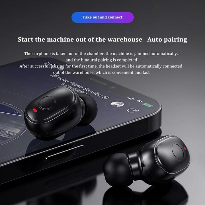 Waterproof Mini Touch-Control Bluetooth Earphones With Noise Cancelling