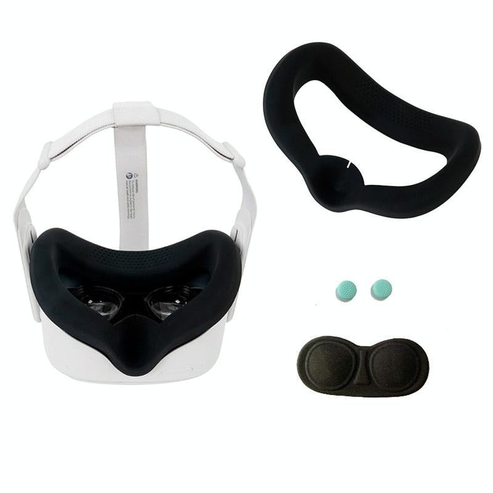 Silicone Vr Eye Mask Lens Cover Set For Oculus Quest 2