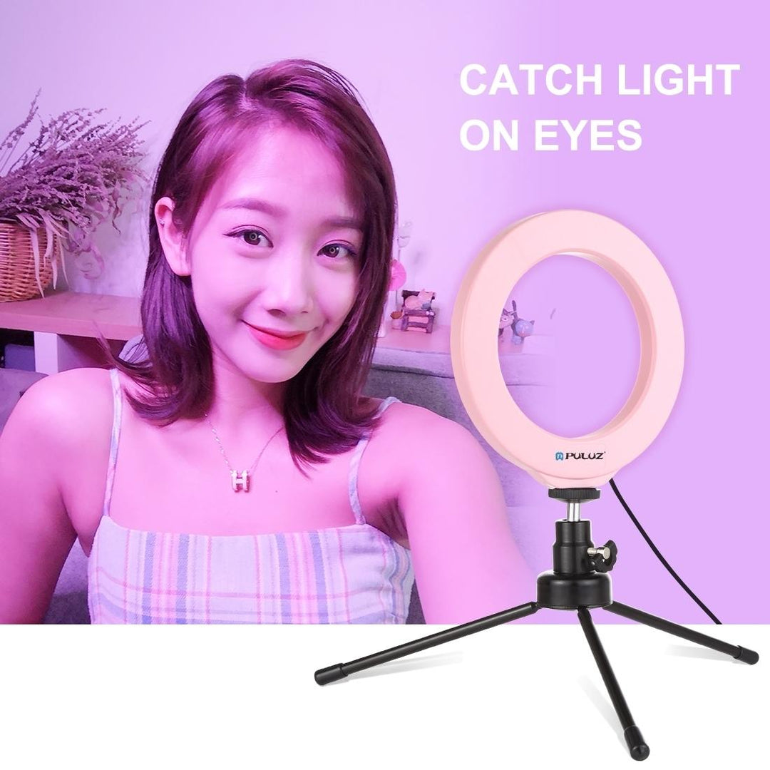 10 Mode Rgbw Led Ring Light With Tripod And Ball Head - 4.7 Inch Curved Surface