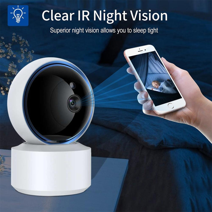 360 Degree Wifi Smart Security Camera With 3.0Mp Resolution Tf Card Support Two-Way Audio Motion Detection And Night Vision