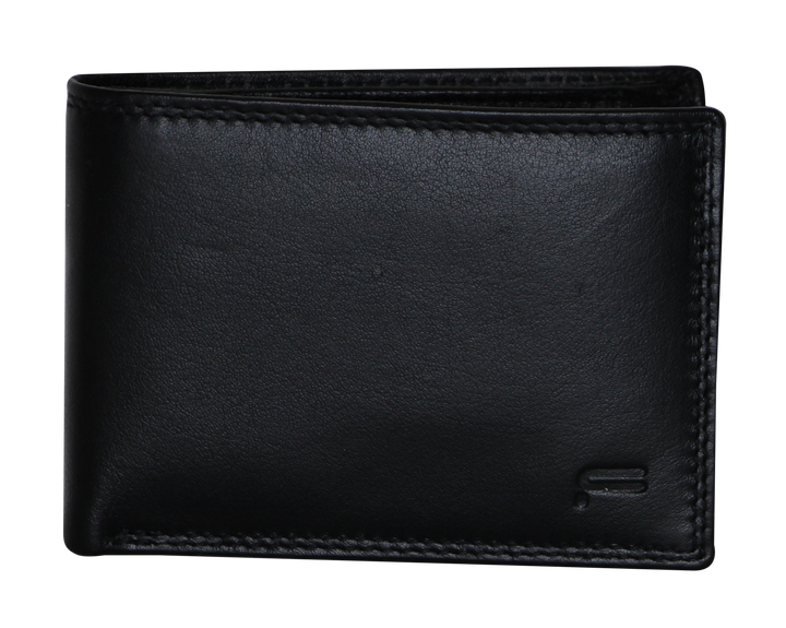 Futura Mens RFID Slim Genuine Leather Wallet - Black