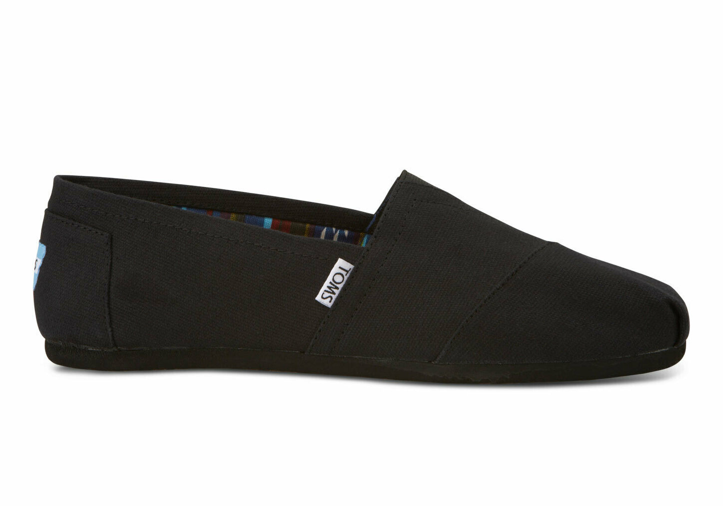 TOMS Mens Canvas Epadrilles Alpargata Shoes Slip On Classic - Black On Black - US 10