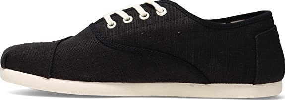 TOMS Heritage Mens Canvas Casual Shoes Sneakers Lace Up Low Cut - Black - US 10