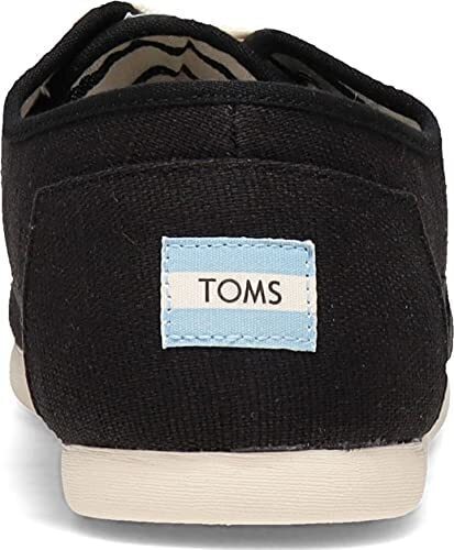 TOMS Heritage Mens Canvas Casual Shoes Sneakers Lace Up Low Cut - Black - US 8