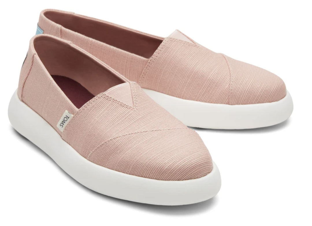 TOMS Womens Canvas Slip On Shoes Sneakers Flats Alpargata Espadrilles - Dusty Pink - US 8