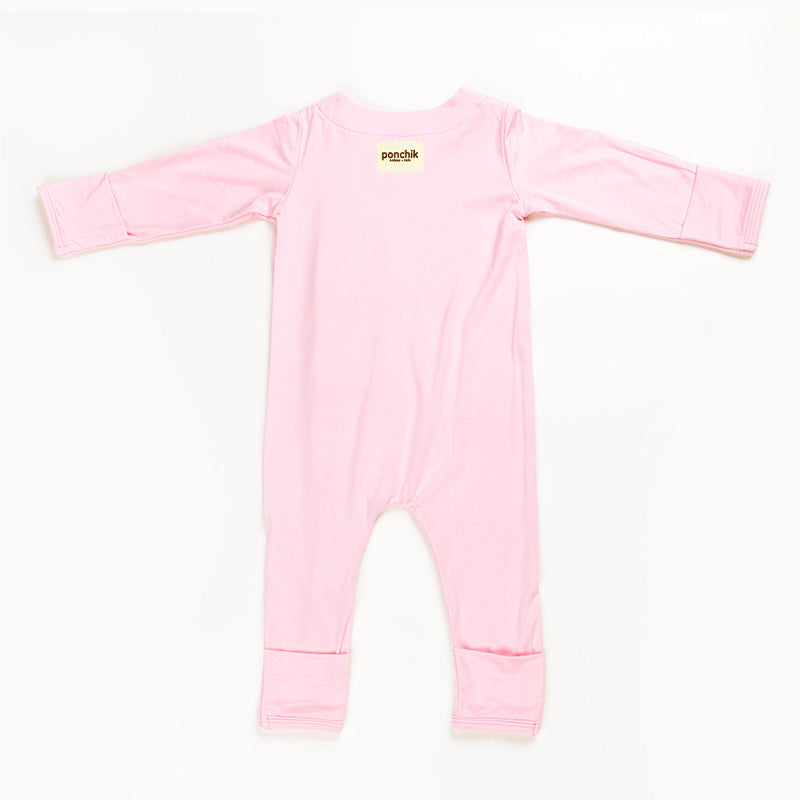 Ponchik Babies + Kids - Magnetic Bamboo Body Suit - Love - 3-6m