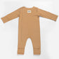 Ponchik Babies + Kids Magnetic Bamboo Body Suit - Toffee - 0-3m