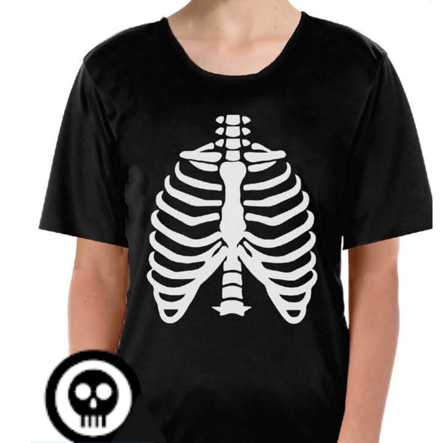 Adult Mens Womens Skeleton T Shirt Top Day Of The Dead Halloween Bones  - M