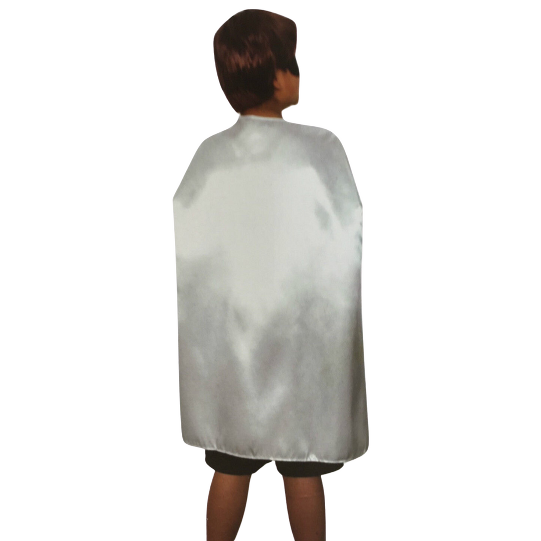 MEDIUM CAPE Kids Childrens Party Costume Vampire Halloween Coat School Team - White