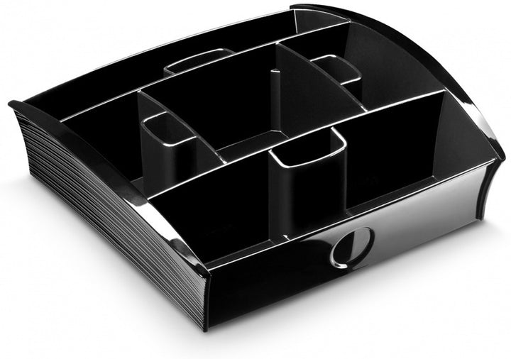 CEP Tea Coffee Storage Home Office Organizer Organiser Distributor Tray - Black