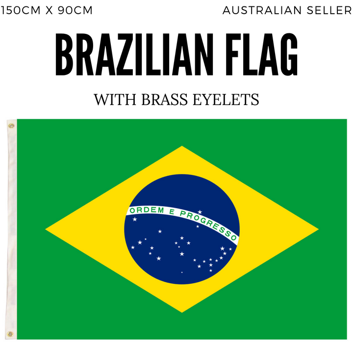 Brazil Country Flag Heavy Duty Brasil World Cup Brazilian  - 150cm x 90cm