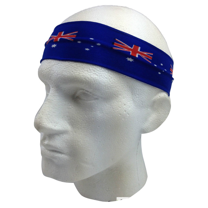 Australia Flag Headband Tennis Cricket Australia Day Aussie Costume in Blue