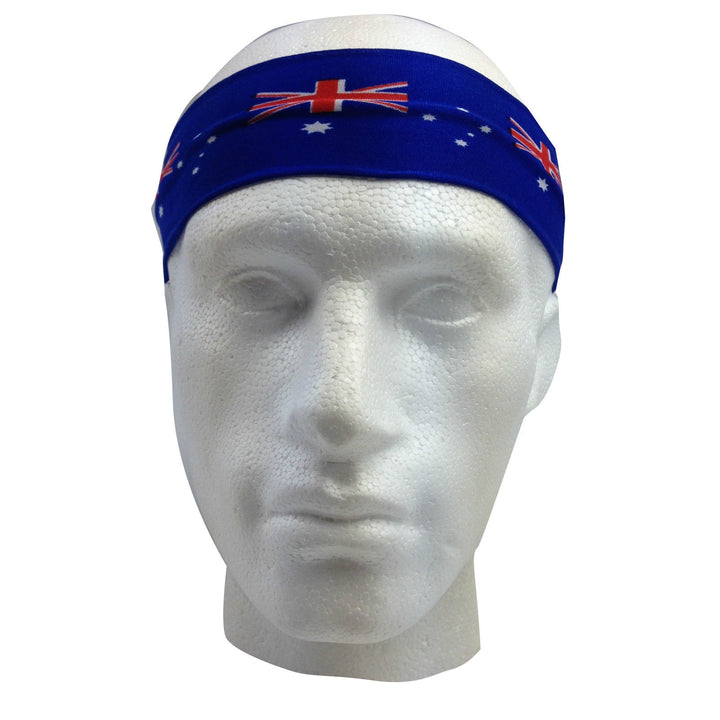 Australia Flag Headband Tennis Cricket Australia Day Aussie Costume in Blue