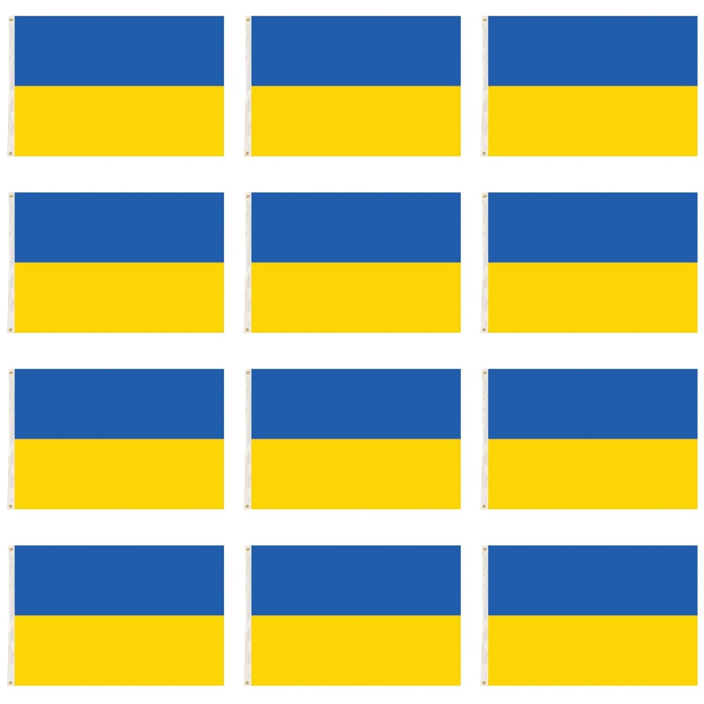 12x Ukraine Country Flag Ukrainian Heavy Duty with Metal Eyelets - 150cm x 90cm