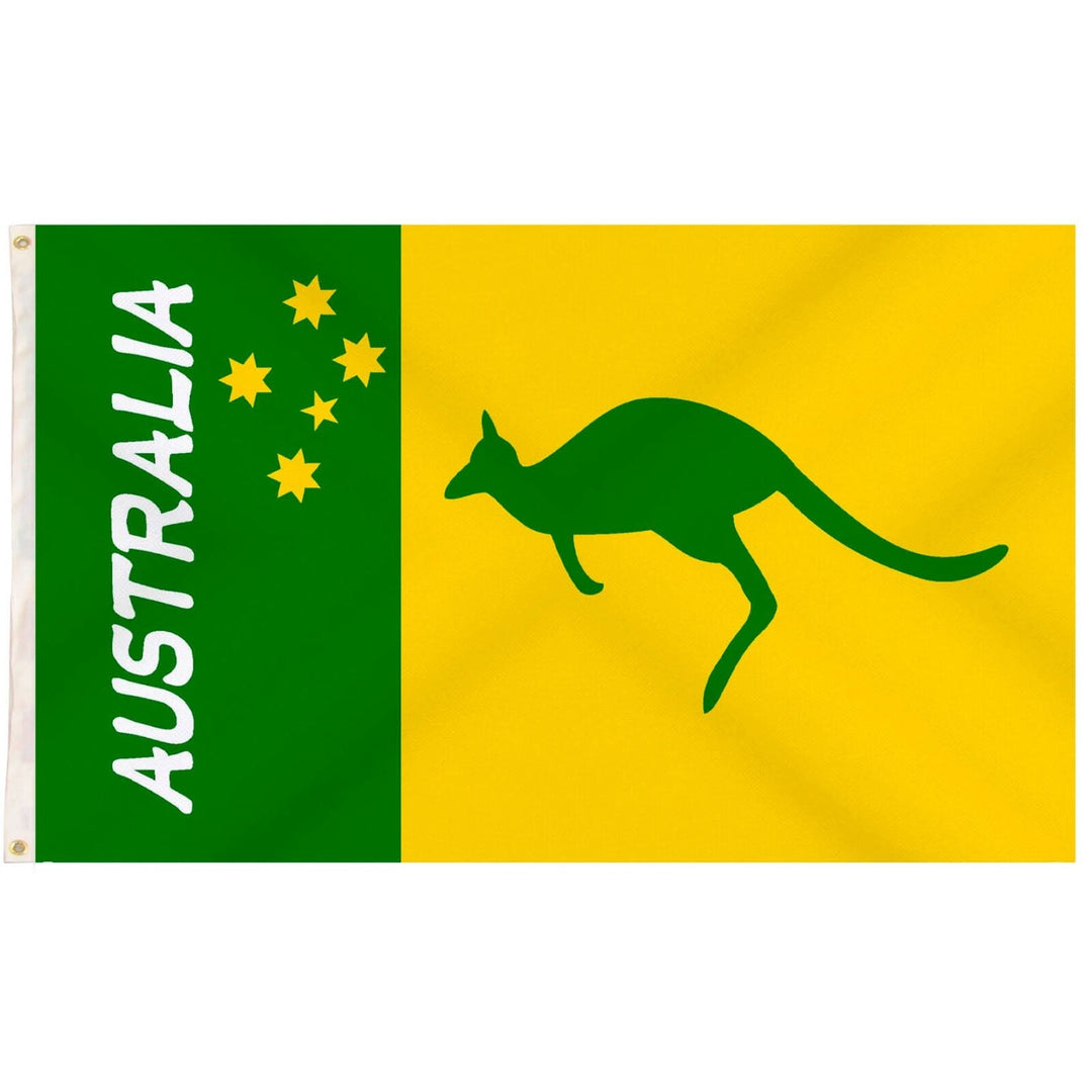 Australian Green and Yellow Flag – 90x150cm, Australia Day