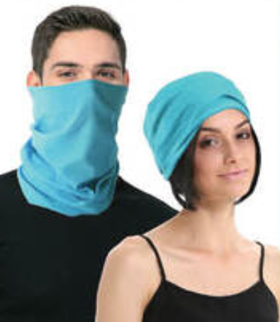 Seamless Tube Bandana Head Scarf Face Cover Mask Gaiter Ski Snow - Plain Colours - Light Blue