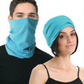 Seamless Tube Bandana Head Scarf Face Cover Mask Gaiter Ski Snow - Plain Colours - Light Blue