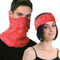 Seamless Tube Bandana Head Scarf Face Cover Mask Pattern Mask Neck Gaiter - Red