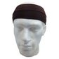 PLAIN HEADBAND Elastic Stretch Sports Yoga Hair Band Unisex 8cm Wide Wrap - Brown