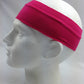 PLAIN HEADBAND Elastic Stretch Sports Yoga Hair Band Unisex 8cm Wide Wrap - Hot Pink