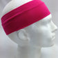 PLAIN HEADBAND Elastic Stretch Sports Yoga Hair Band Unisex 8cm Wide Wrap - Hot Pink