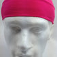 PLAIN HEADBAND Elastic Stretch Sports Yoga Hair Band Unisex 8cm Wide Wrap - Hot Pink