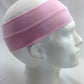 PLAIN HEADBAND Elastic Stretch Sports Yoga Hair Band Unisex 8cm Wide Wrap - Light Pink