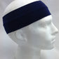 PLAIN HEADBAND Elastic Stretch Sports Yoga Hair Band Unisex 8cm Wide Wrap - Navy Blue