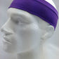 PLAIN HEADBAND Elastic Stretch Sports Yoga Hair Band Unisex 8cm Wide Wrap - Purple