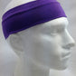 PLAIN HEADBAND Elastic Stretch Sports Yoga Hair Band Unisex 8cm Wide Wrap - Purple