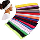 PLAIN HEADBAND Elastic Stretch Sports Yoga Hair Band Unisex 8cm Wide Wrap - Purple